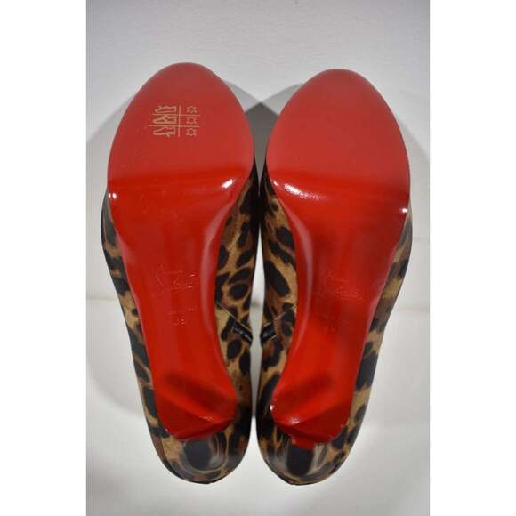 Christian Louboutin Bianca Booty 120 Leopard Brown Platform Ankle Heel Boot 39 - Picture 12 of 12